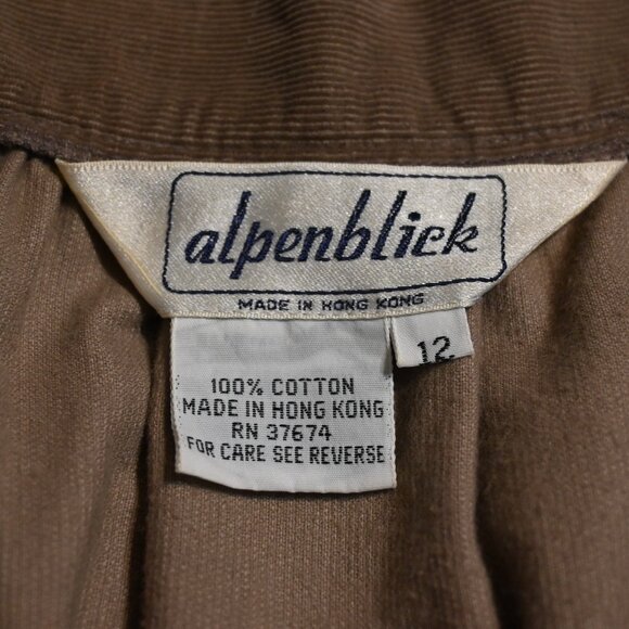 Vintage Alpenblick Corduroy Full Length Skirt - Picture 4 of 5